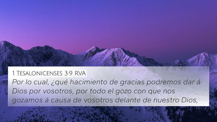 1 Tesalonicenses 3:9 RVA Bible Verse Image