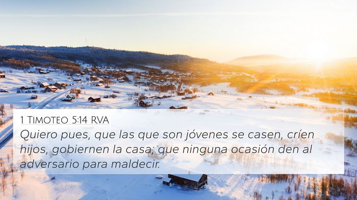1 Timoteo 5:14 RVA Bible Verse Image