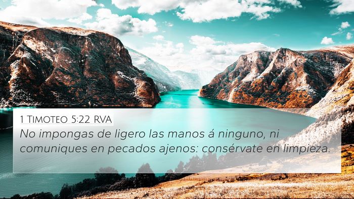1 Timoteo 5:22 RVA Bible Verse Image
