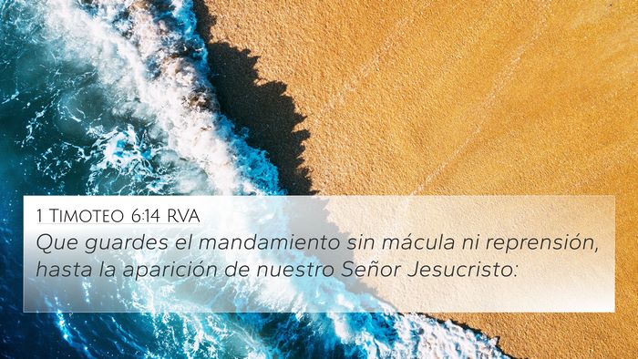 1 Timoteo 6:14 RVA Bible Verse Image