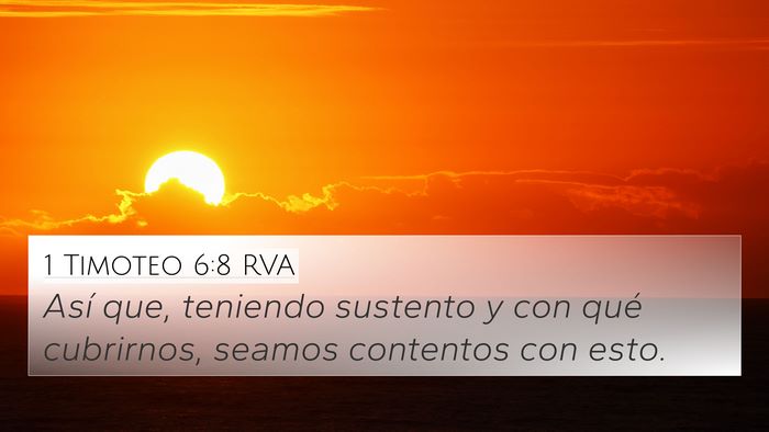 1 Timoteo 6:8 RVA Bible Verse Image