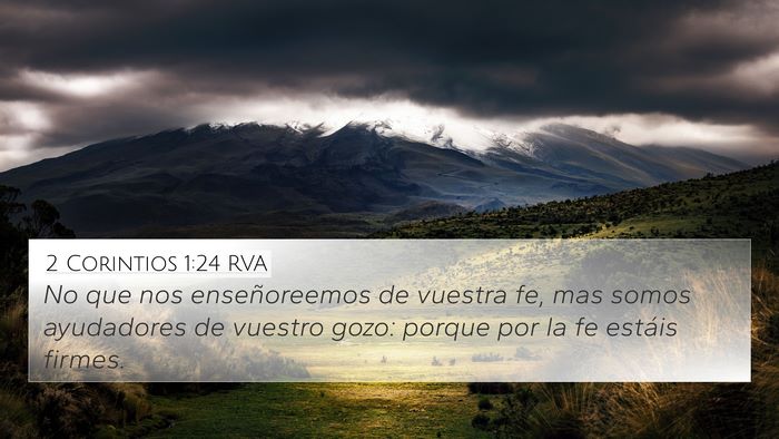 2 Corintios 1:24 RVA Bible Verse Image