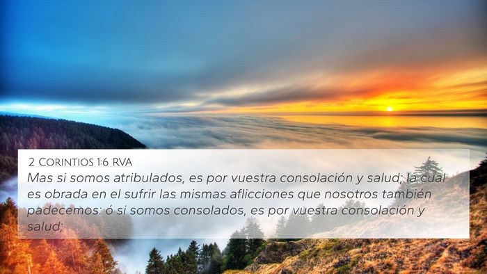 2 Corintios 1:6 RVA Bible Verse Image