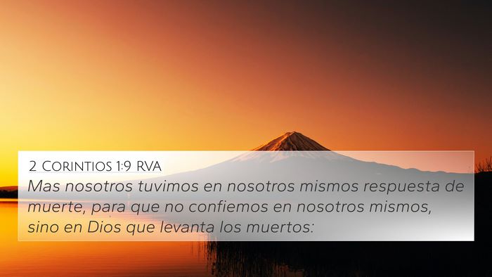 2 Corintios 1:9 RVA Bible Verse Image