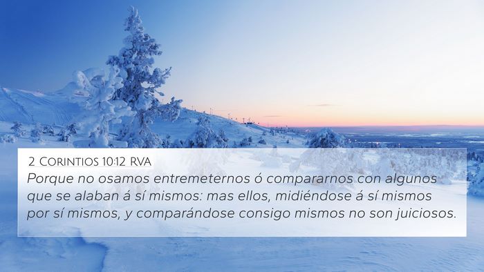 2 Corintios 10:12 RVA Bible Verse Image