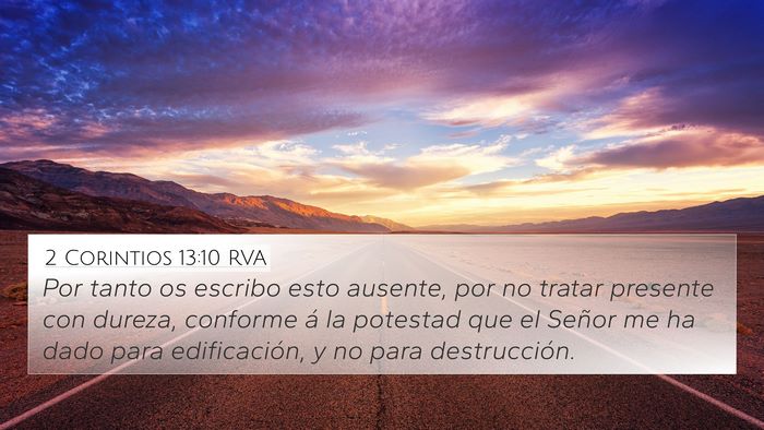 2 Corintios 13:10 RVA Bible Verse Image