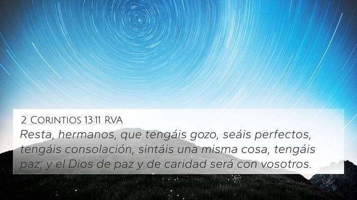 2 Corintios 13:11 RVA Bible Verse Image