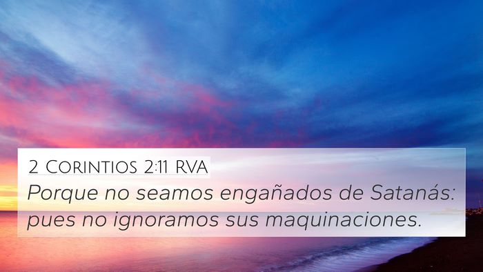 2 Corintios 2:11 RVA Bible Verse Image