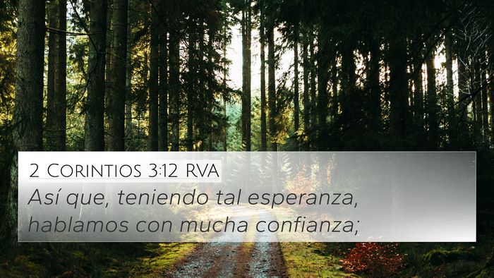 2 Corintios 3:12 RVA Bible Verse Image