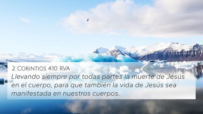 2 Corintios 4:10 RVA Bible Verse Image