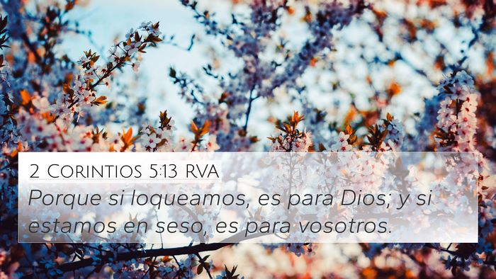 2 Corintios 5:13 RVA Bible Verse Image