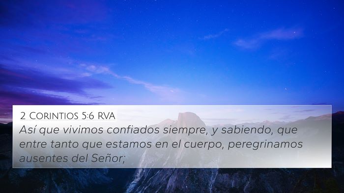 2 Corintios 5:6 RVA Bible Verse Image