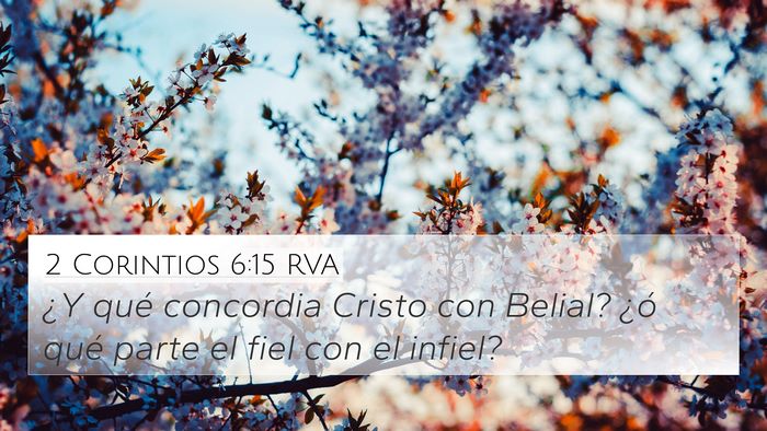 2 Corintios 6:15 RVA Bible Verse Image