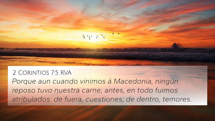 2 Corintios 7:5 RVA Bible Verse Image
