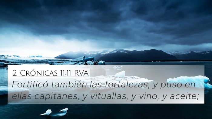2 Crónicas 11:11 RVA Bible Verse Image