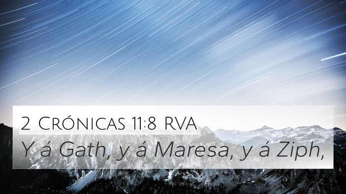 2 Crónicas 11:8 RVA 4K Wallpaper - Y á Gath, y á Maresa, y á - 4K Wallpaper Bible Verse