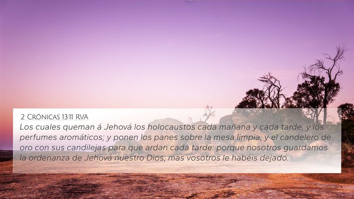 2 Crónicas 13:11 RVA Bible Verse Image