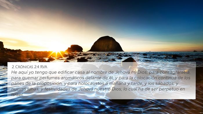 2 Crónicas 2:4 RVA Bible Verse Image