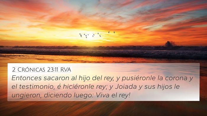 2 Crónicas 23:11 RVA Bible Verse Image