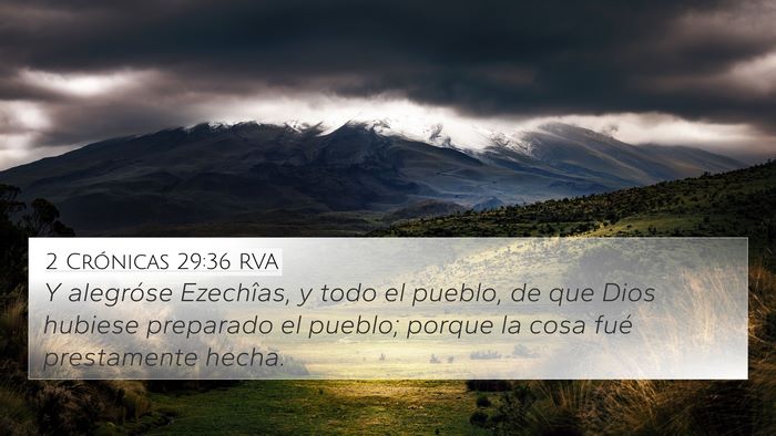 2 Crónicas 29:36 RVA Bible Verse Image