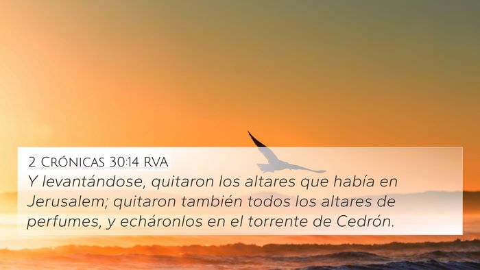 2 Crónicas 30:14 RVA Bible Verse Image