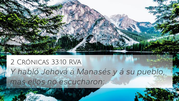 2 Crónicas 33:10 RVA Bible Verse Image