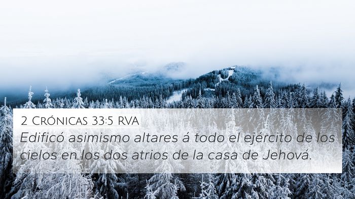 2 Crónicas 33:5 RVA Bible Verse Image