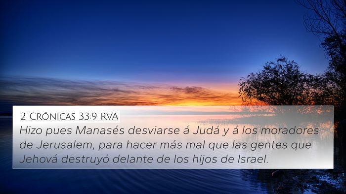 2 Crónicas 33:9 RVA Bible Verse Image