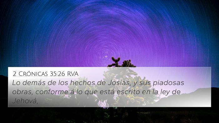 2 Crónicas 35:26 RVA Bible Verse Image