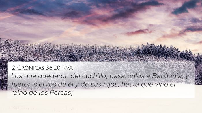 2 Crónicas 36:20 RVA Bible Verse Image