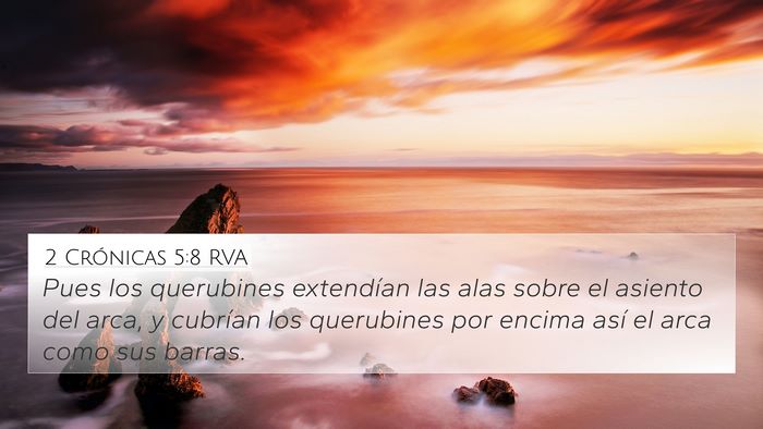 2 Crónicas 5:8 RVA 4K Wallpaper - Pues los querubines extendían las alas sobre el - 4K Wallpaper Bible Verse