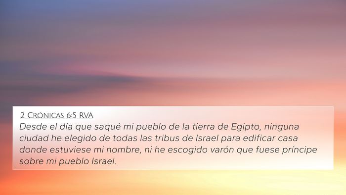 2 Crónicas 6:5 RVA 4K Wallpaper - Desde el día que saqué mi pueblo de la tierra - 4K Wallpaper Bible Verse