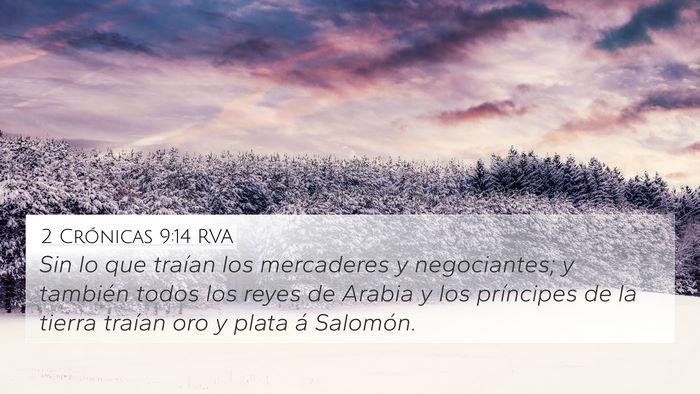 2 Crónicas 9:14 RVA Bible Verse Image