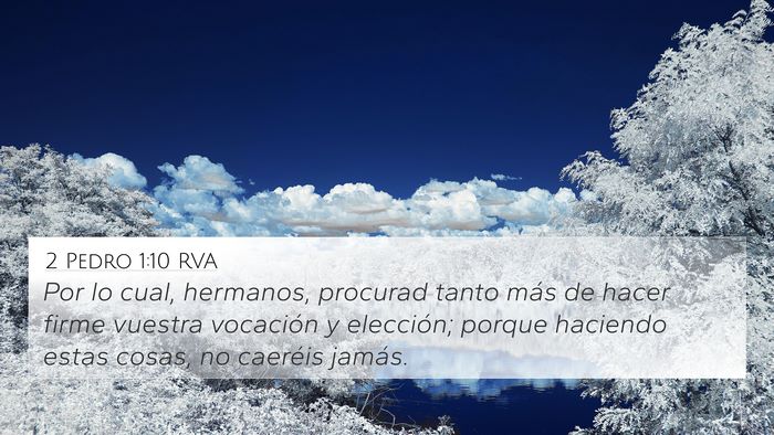 2 Pedro 1:10 RVA Bible Verse Image