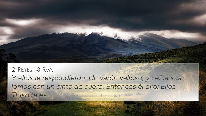 2 Reyes 1:8 RVA Bible Verse Image