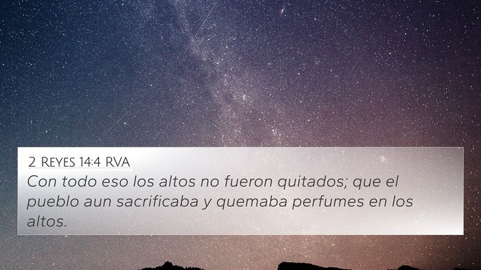 2 Reyes 14:4 RVA Bible Verse Image