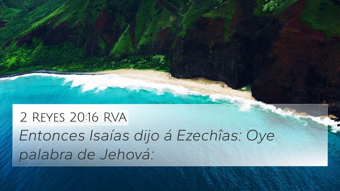 2 Reyes 20:16 RVA Bible Verse Image
