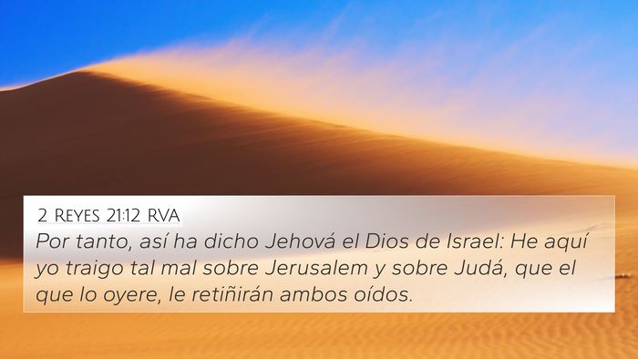 2 Reyes 21:12 RVA Bible Verse Image