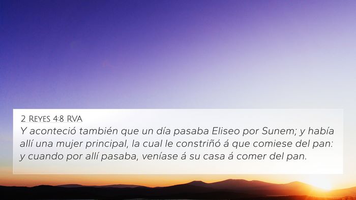 2 Reyes 4:8 RVA Bible Verse Image