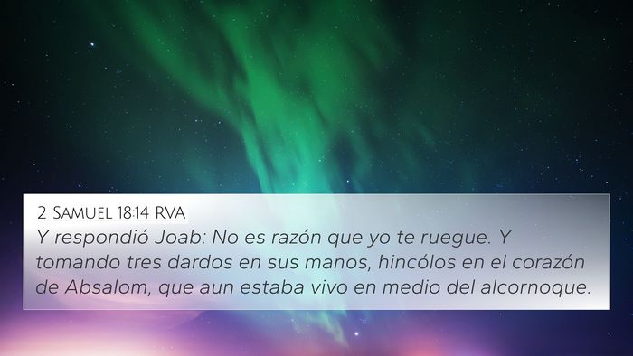 2 Samuel 18:14 RVA Bible Verse Image