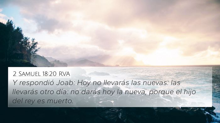 2 Samuel 18:20 RVA Bible Verse Image