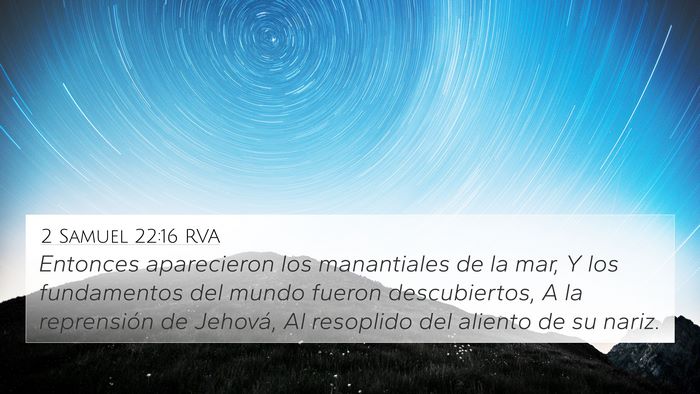 2 Samuel 22:16 RVA Bible Verse Image