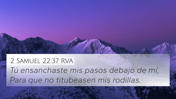 2 Samuel 22:37 RVA Bible Verse Image