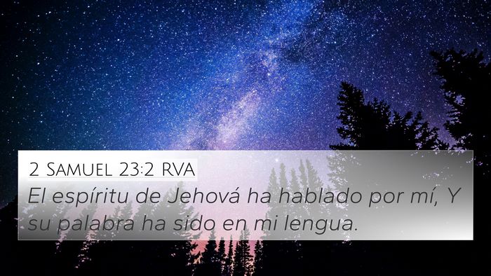 2 Samuel 23:2 RVA Bible Verse Image