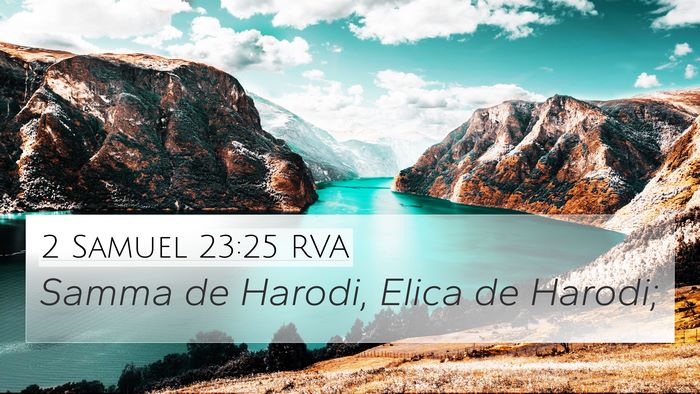 2 Samuel 23:25 RVA Bible Verse Image