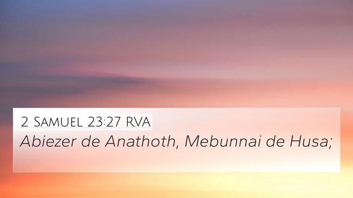 2 Samuel 23:27 RVA Bible Verse Image