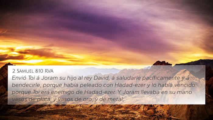 2 Samuel 8:10 RVA Bible Verse Image