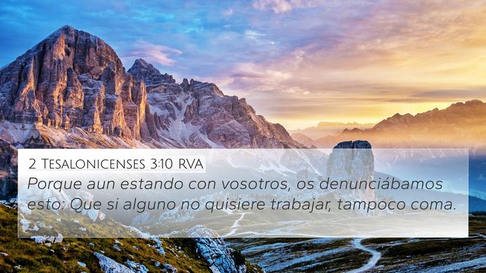 2 Tesalonicenses 3:10 RVA Bible Verse Image