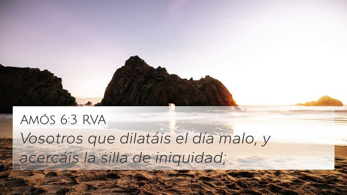 Amós 6:3 RVA Bible Verse Image