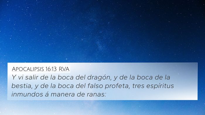 Apocalipsis 16:13 RVA Bible Verse Image